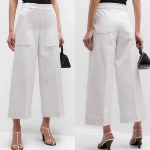 Spanx 20479R Cropped Wide Leg Classic White Pull-on Shaping Pants in size Medium - Picture 1 of 10